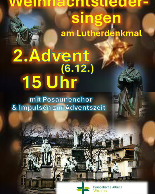 Weihnachtslieder am Lutherdenkmal